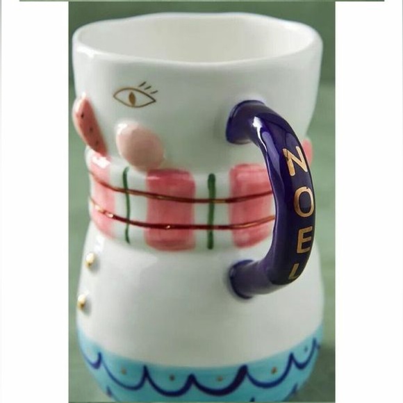BIRDCANFOX Bird Can Fox 2022 ANTHROPOLOGIE SNOWMAN MUG 7 Available  - No Flaws - Picture 2 of 6